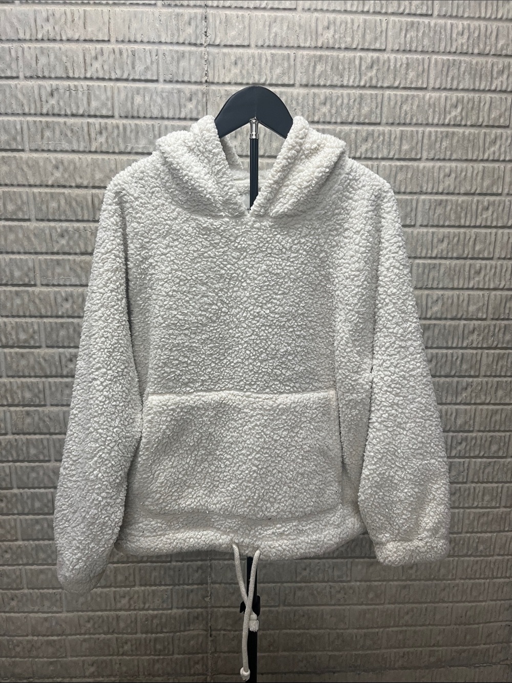 American Eagle Outfitters White Sherpa Hoodie